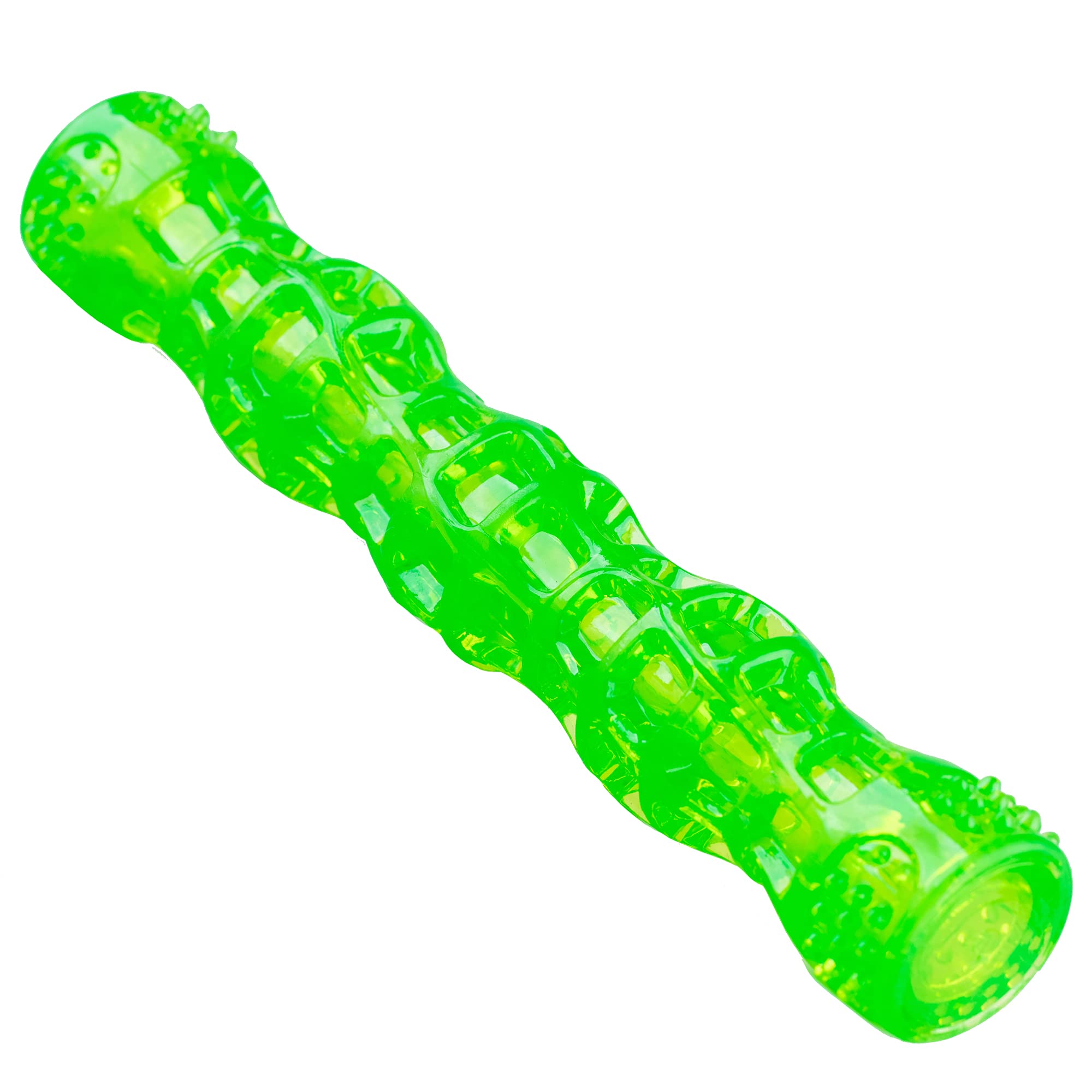 Hyper Pet Dura-Squeaks Stick Dog Toy, Large, Green