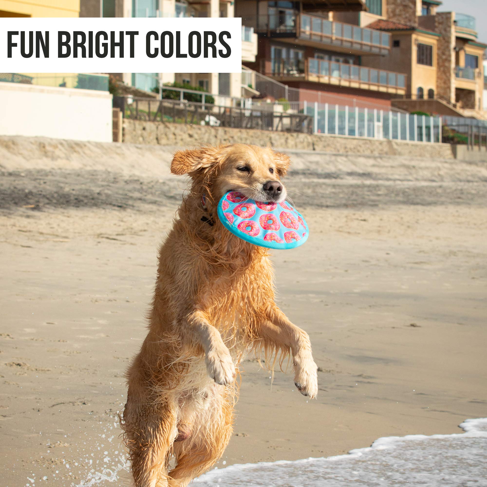Hyper Pet Flippy Flopper 9" Flying Disc Soft Dog Toy, Floats in Water & Safe on Teeth, for All Breeds, Pack of 5 (Colors May Vary)