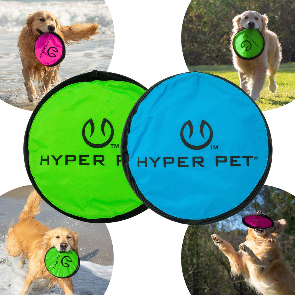 Hyper Pet Flippy Flopper 9" Flying Disc Soft Dog Toy, Floats in Water & Safe on Teeth, for All Breeds, Pack of 5 (Colors May Vary)