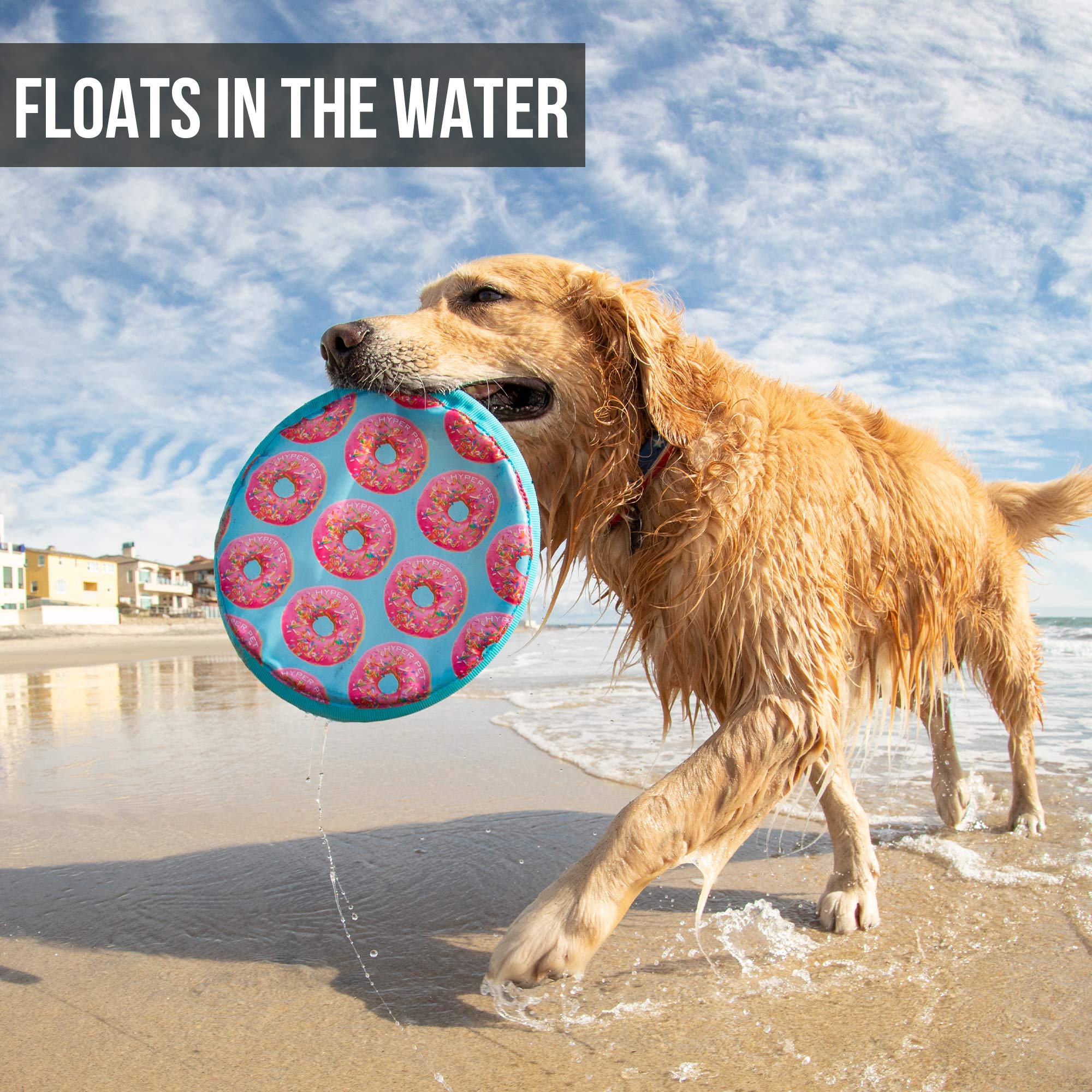 Hyper Pet Flippy Flopper 9" Flying Disc Soft Dog Toy, Floats in Water & Safe on Teeth, for All Breeds, Pack of 5 (Colors May Vary)